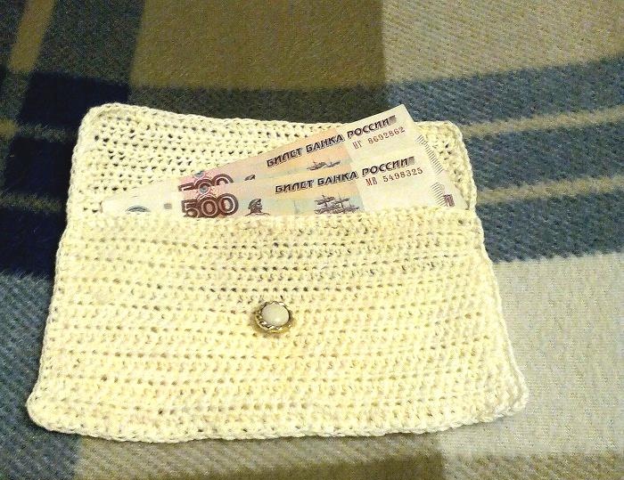 Knitted envelope