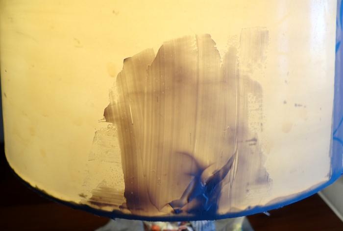 Restoration and decoupage of a lampshade