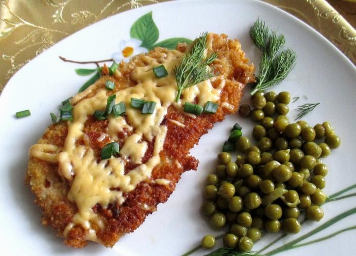 Chicken breast chop sa batter