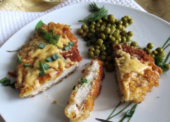 Chicken breast chop in batter