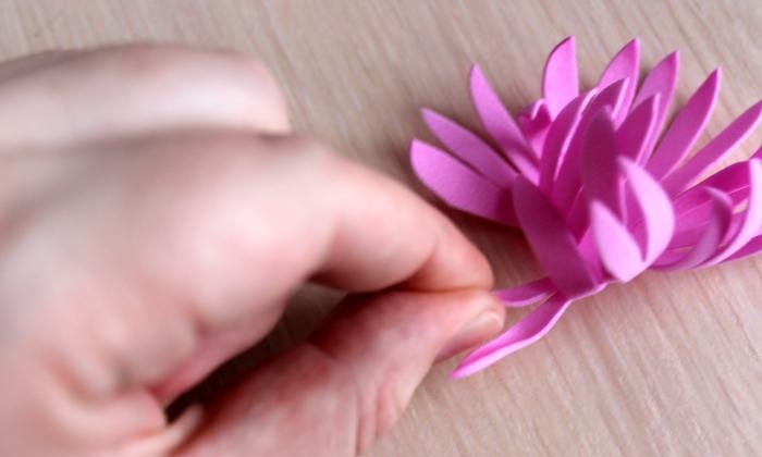 Hairpin made of foamiran Chrysanthemum