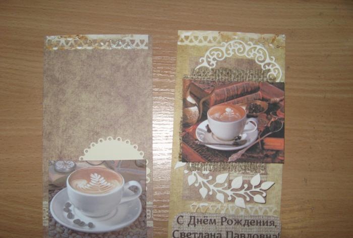 Kaffekort chokladmaskin