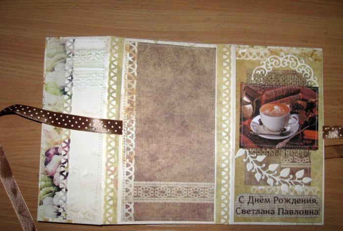 Ekspres do czekolady w formie karty kawowej
