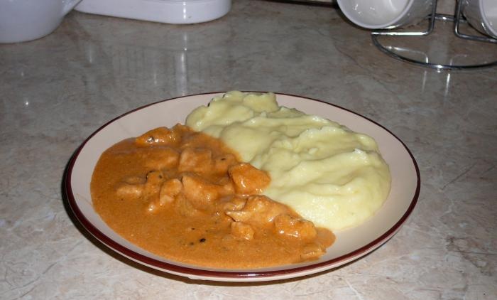 Stroganoff de carne de pavo