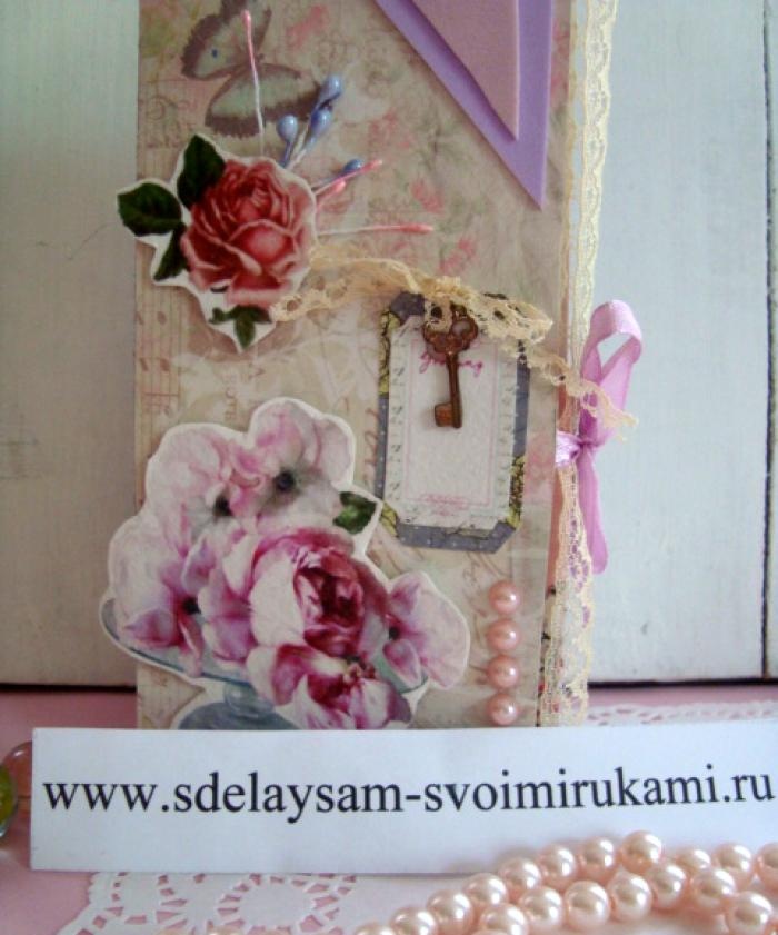 Chica de chocolate en estilo scrapbooking