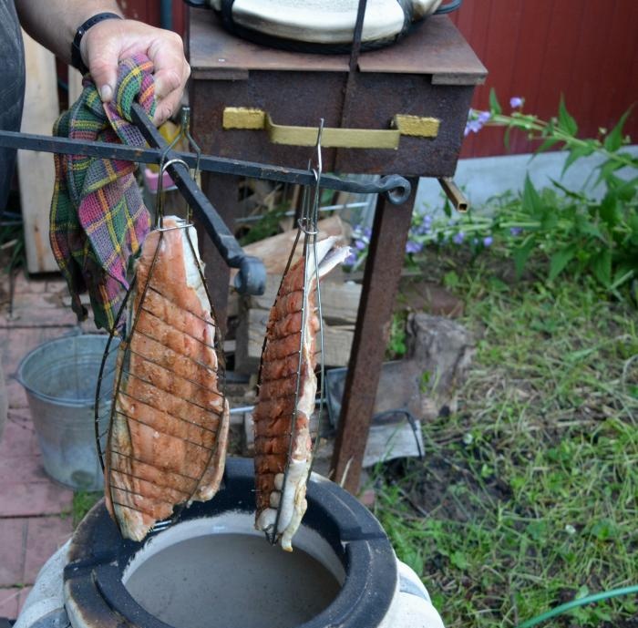 Roze zalm gebakken in tandoor