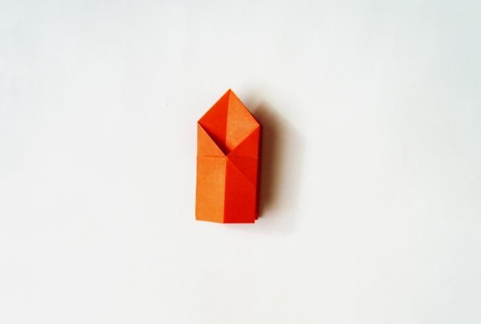 Boîte en papier origami en forme de chat