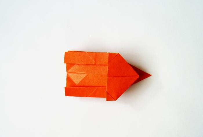 Origami-Papierschachtel in Form einer Katze
