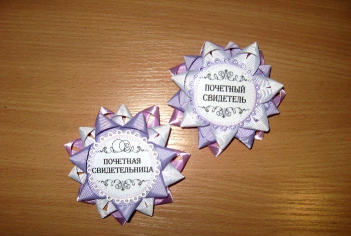 Medalhas para testemunhas de casamento