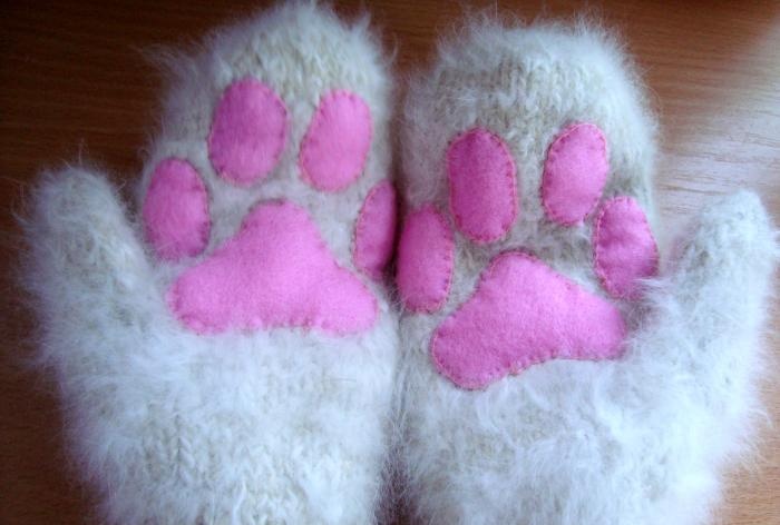 Trang trí găng tay bàn chân mèo