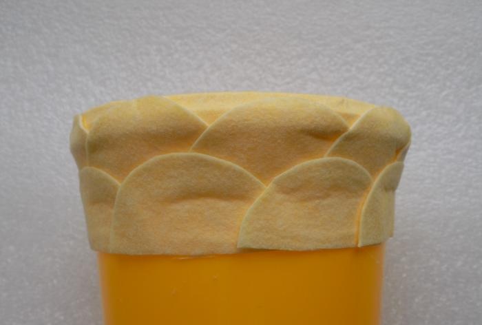 Décoration de pots avec des serviettes en viscose