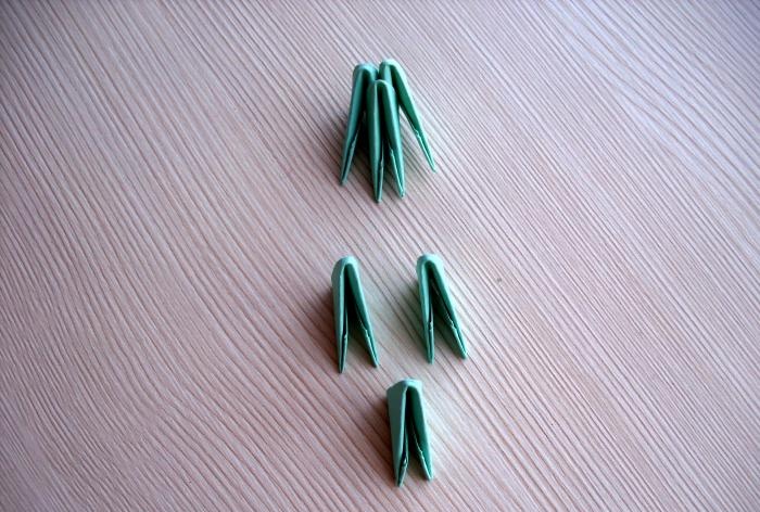 Cactus met behulp van modulaire origamitechniek