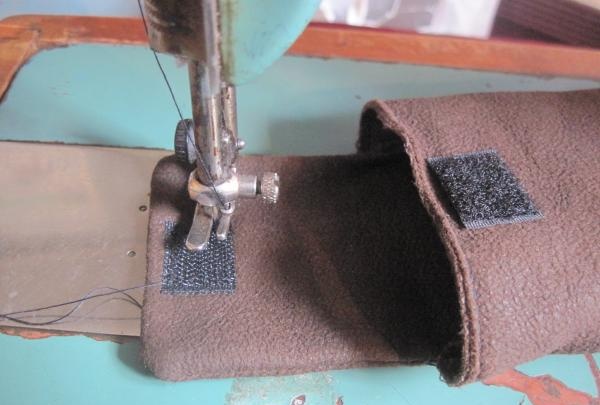 sew Velcro onto the valves