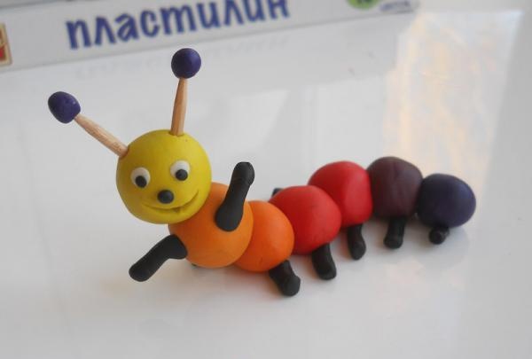 plasticine caterpillar