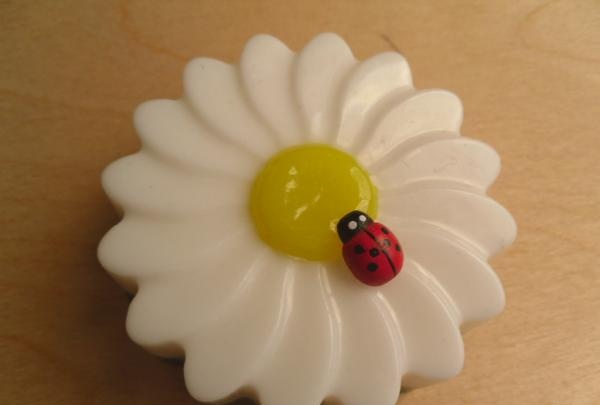 decorate it with a wooden ladybug