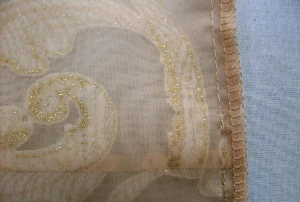 Sew the second side seam of the curtain