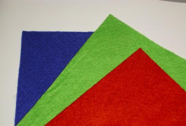 several sheets of colored felt