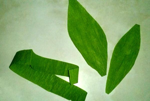 gambo verde e due foglie