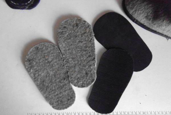 Detské zimné papučky vyrobené z kožušiny