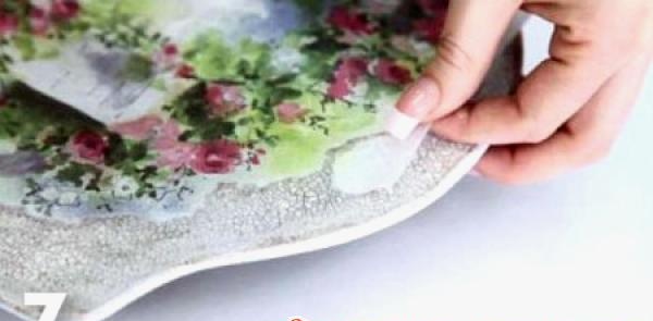 Ceas de perete decoupage