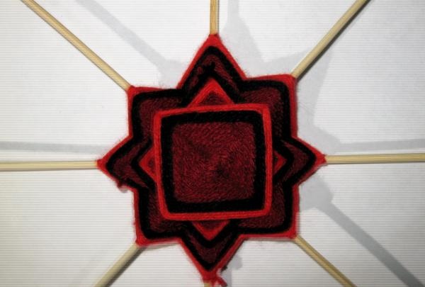 Hasır mandala ojo de dios