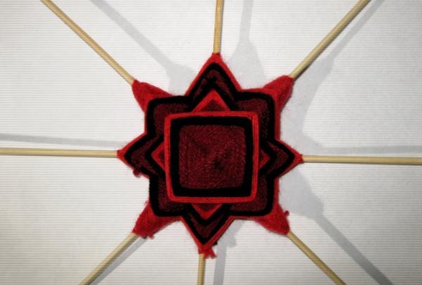 Mandala en osier Ojo de Dios