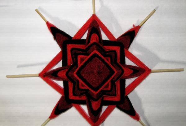 Mandala en osier Ojo de Dios