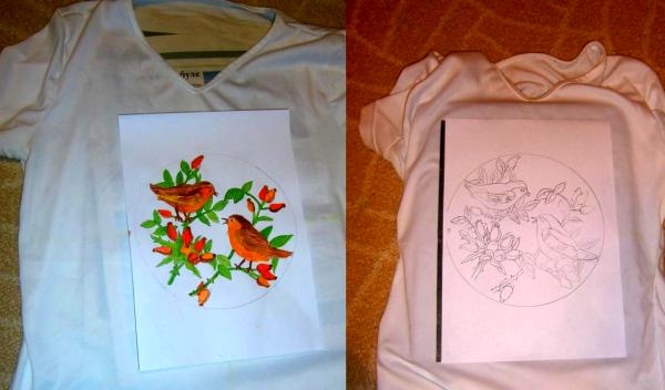 drawing on a T-shirt