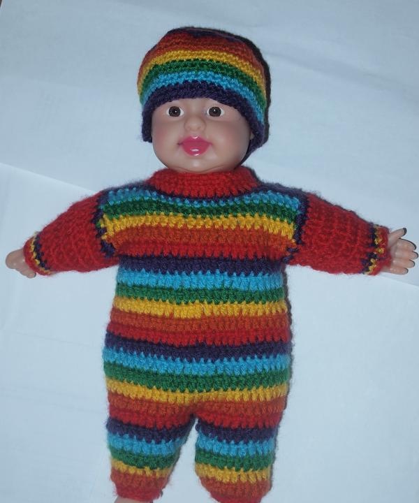Crochet baby doll hat