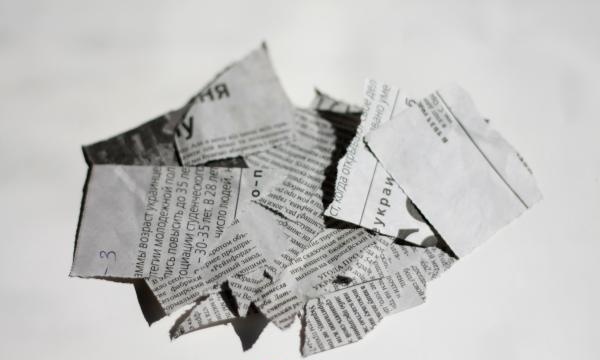 newspaper scraps