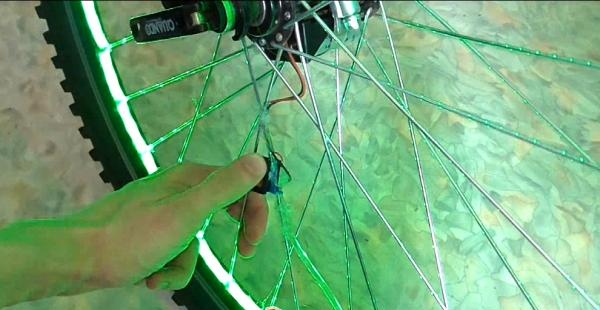 luces de rueda de bicicleta