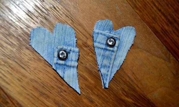 boucles d'oreilles en jean