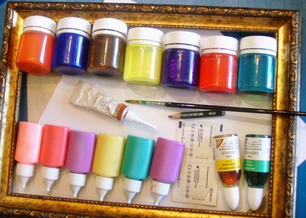 farvede glas malinger