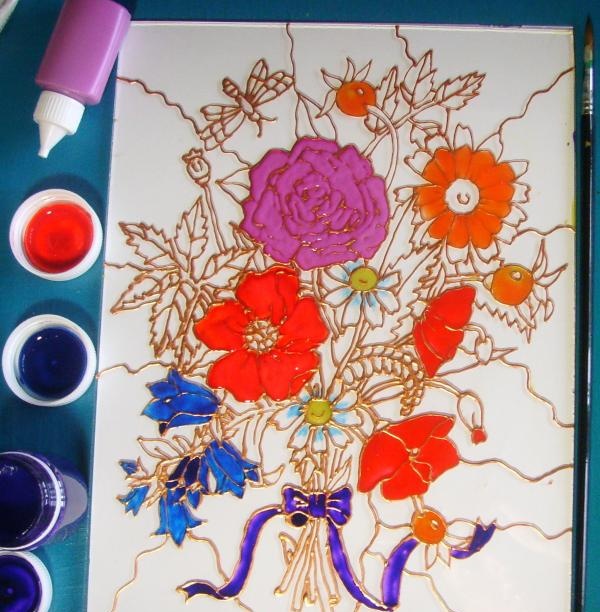 color the flowers