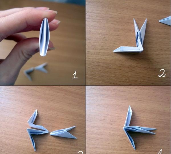 Origami modular Iepuraș vesel
