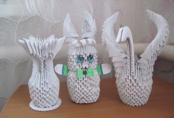 Modulárne origami Veselý zajačik