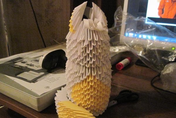 Moduļu origami kaķis