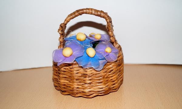 Panier avec des fleurs