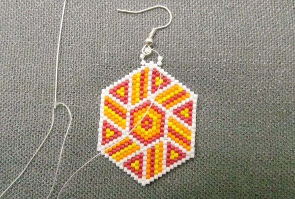 beads fabric earrings