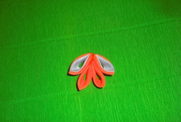 Orangefarbene Schmetterlings-Haarnadel
