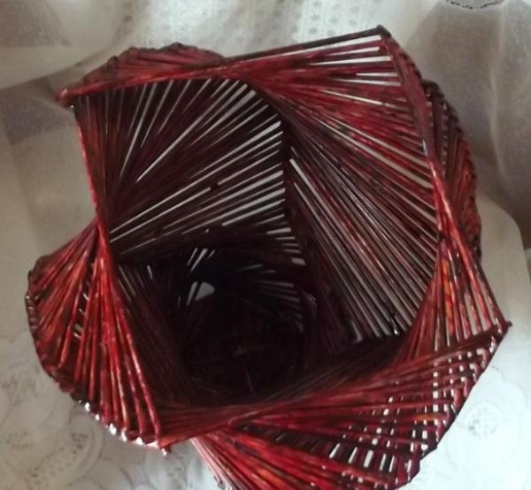 спирални хартиени плетени вази
