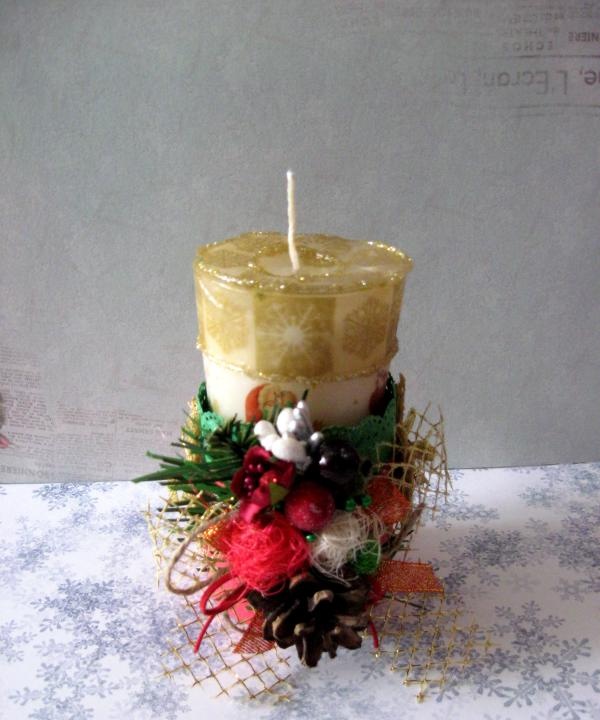 Espelma i decoració de Cap d'Any