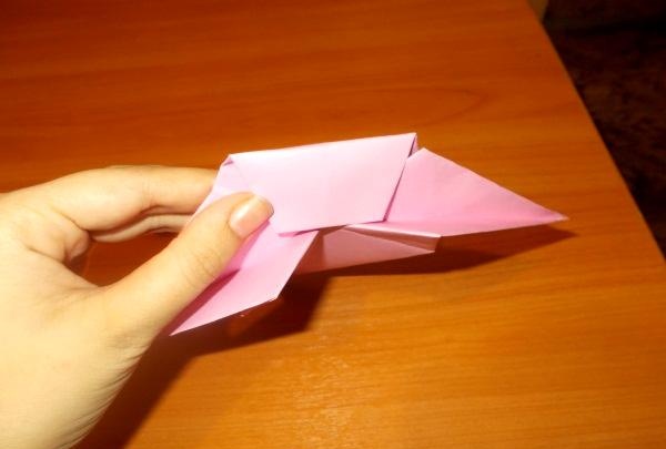 Vtipný origami slimák