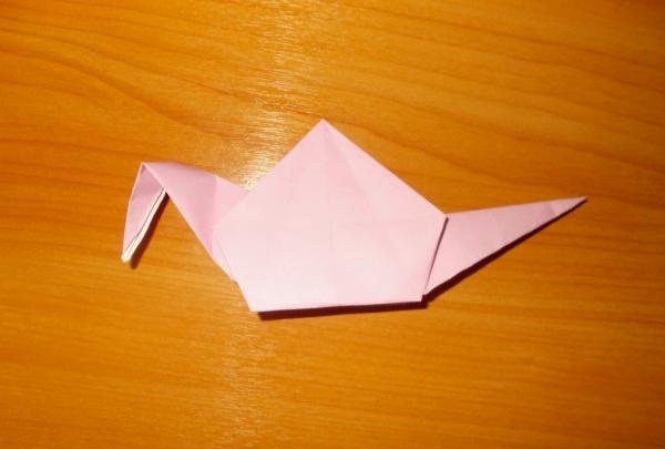 Vtipný origami slimák