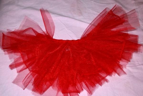 Attach tulle strips