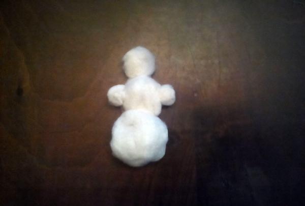boneco de neve de algodão