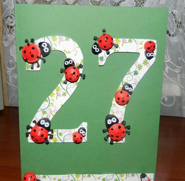 ladybugs postcard