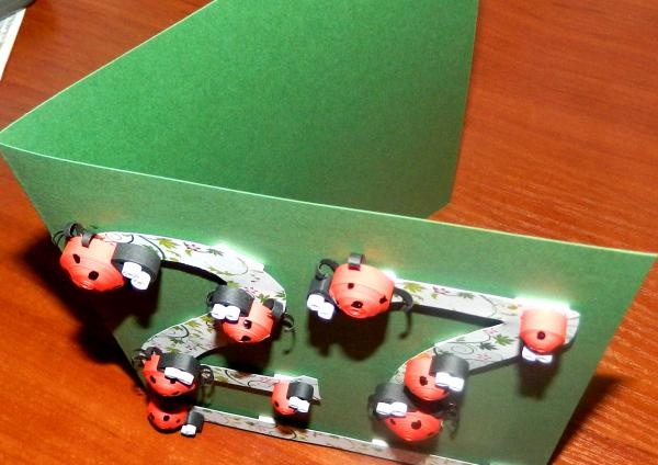 ladybugs postcard