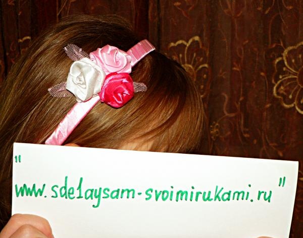 Satin ribbon headband