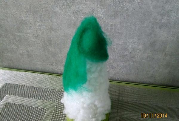 omslagdoek met groene wol